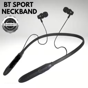 Best Sound and Bass with high battery backup inbuilt in a (Sport) Bluetooth Neckband Black Colour 1 Pcs