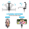 Detachable Bluetooth Wireless Remote Selfie Stick with LED (Black-White) - Image 4