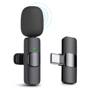 BASS BLING ® K8 Collar Wireless Mic for Youtubers, Video Recording Microphone